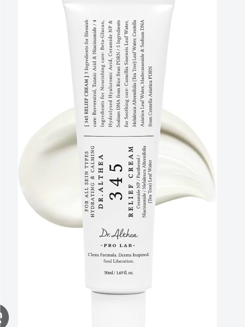 345 Relief Cream - White Hydrating Face Cream